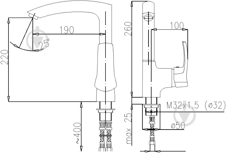 Смеситель для кухни KFA KWARC 4203-915-00 - фото 3