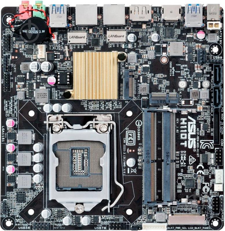 Материнська плата Asus H110T (Socket 1151, Intel H110, mini ITX) - фото 1