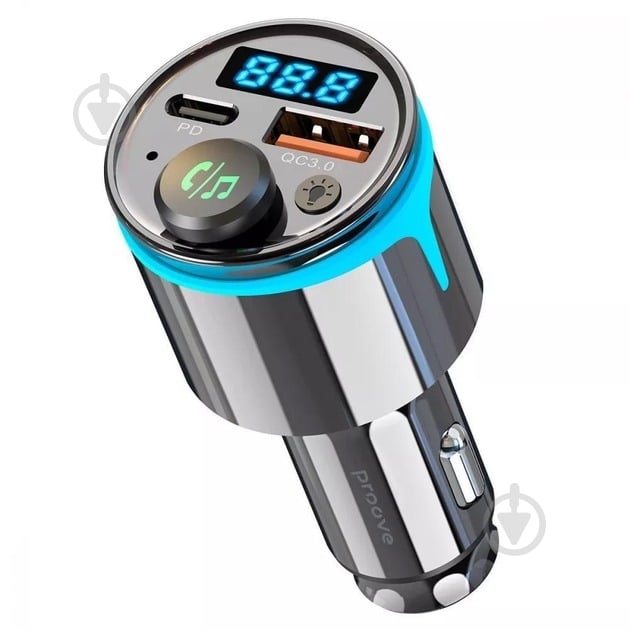 Автомобильное зарядное устройство Proove FM Launcher Nexus 30W PD+QC3.0 Type-C+USB black (FMNX30110001) - фото 1 Автомобильное зарядное устройство Proove FM Launcher Nexus 30W PD+QC3.0 Type-C+USB black (FMNX30110001) - фото 1