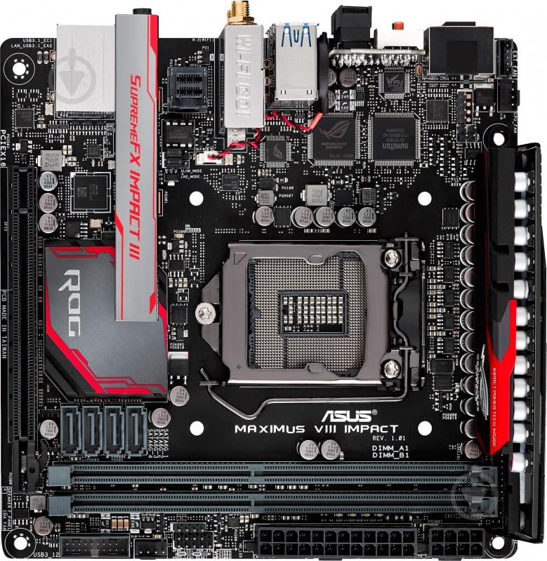 Материнская плата Asus MAXIMUS_VIII_IMPACT (Socket 1151, Intel Z170, mini ITX) - фото 1