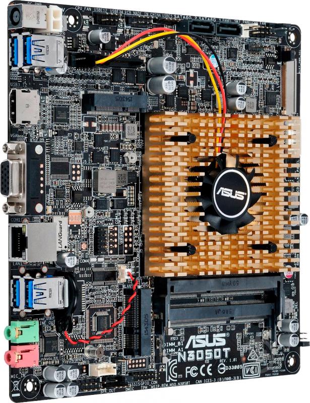 Материнська плата Asus N3050T (Integrated CPU, SoC, mini ITX) - фото 2