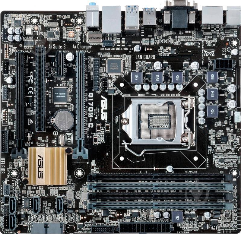 Материнська плата Asus Q170M-C (Socket 1151, Intel Q170, mirco ATX) - фото 1 Материнська плата Asus Q170M-C (Socket 1151, Intel Q170, mirco ATX) - фото 1