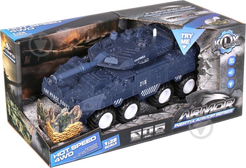 Игрушка Shantou Танк синий 1:28 F106976 - фото 1
