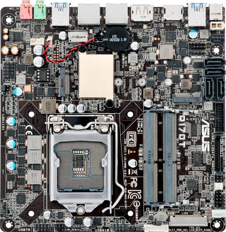 Материнская плата Asus Q170T (Socket 1151, Intel Q170, mini ITX) - фото 1