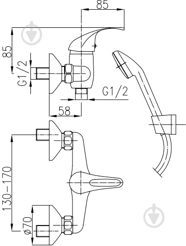 Смеситель для душа KFA Ecokran 5516-520-00 - фото 6
