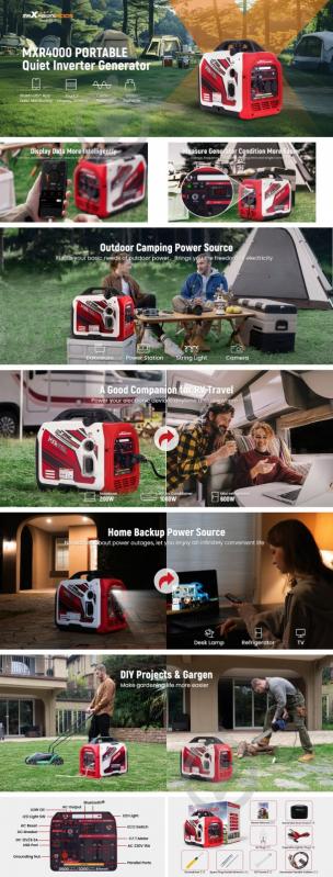 Генератор інверторний MaXpeedingRODS 3,2 кВт / 3,5 кВт MXR4000 - фото 4 Генератор інверторний MaXpeedingRODS 3,2 кВт / 3,5 кВт MXR4000 - фото 4