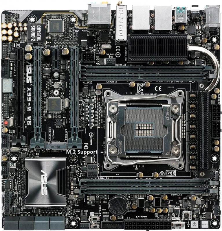 Материнська плата Asus X99-M-WS (Socket 2011-3, Intel X99, mirco ATX) - фото 1