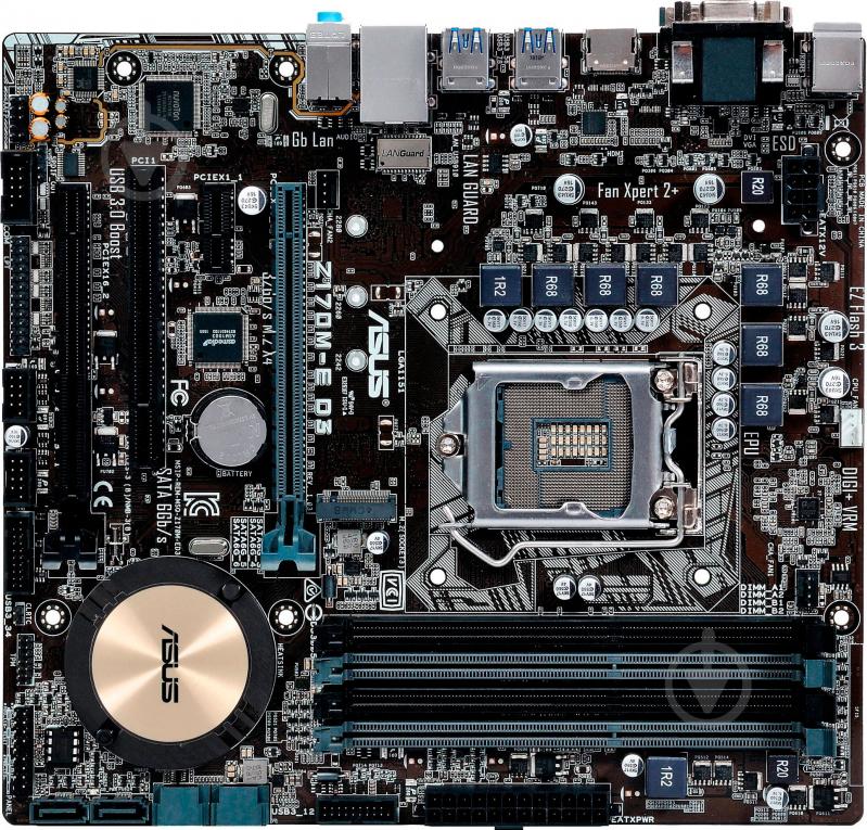 Материнская плата Asus Z170M-E_D3 (Socket 1151, Intel Z170, mirco ATX) - фото 1 Материнская плата Asus Z170M-E_D3 (Socket 1151, Intel Z170, mirco ATX) - фото 1