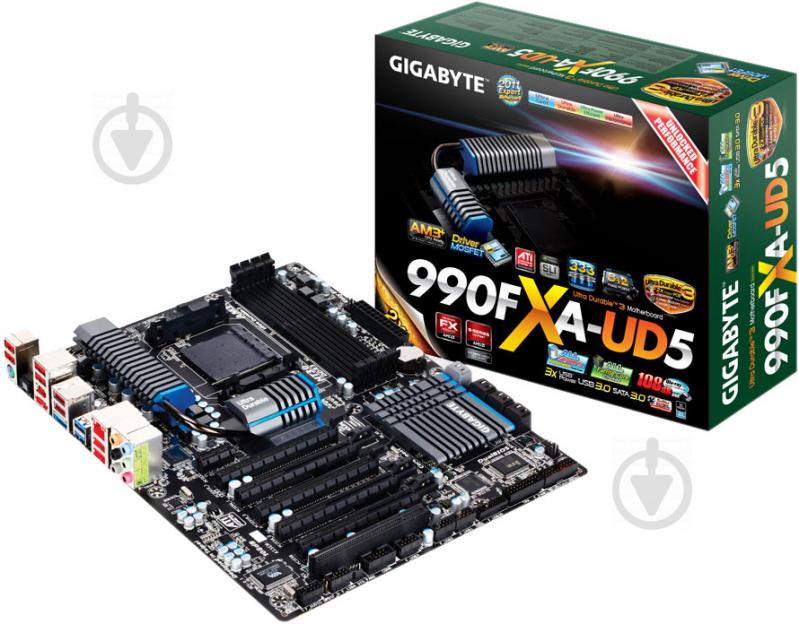 Материнська плата Gigabyte GA-990FXA-UD5_Bulk (Socket AM3+, AMD 990FX, ATX) - фото 5