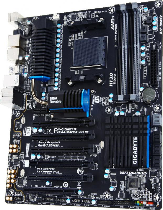 Материнська плата Gigabyte GA-990FXA-UD5_R5 (Socket AM3+, AMD 990FX, ATX) - фото 2