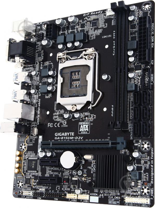 Материнская плата Gigabyte GA-B150M-D2V (Socket 1151, Intel B150, mirco ATX) - фото 2