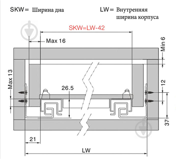 Напрямна Muller PO L-350 мм Profi Line 21098 - фото 4