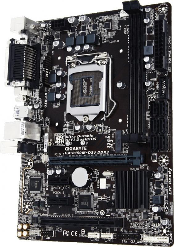 Материнская плата Gigabyte GA-B150M-D3V_DDR3 (Socket 1151, Intel B150, mirco ATX) - фото 2