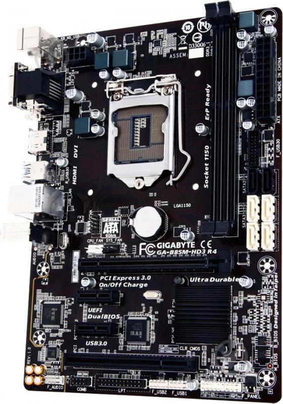 Материнская плата Gigabyte GA-B85M-HD3_R4 (Socket 1150, Intel B85, mirco ATX) - фото 2