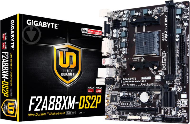 Материнська плата Gigabyte GA-F2A88XM-DS2P (Socket FM2+, AMD A88X, mirco ATX) - фото 4