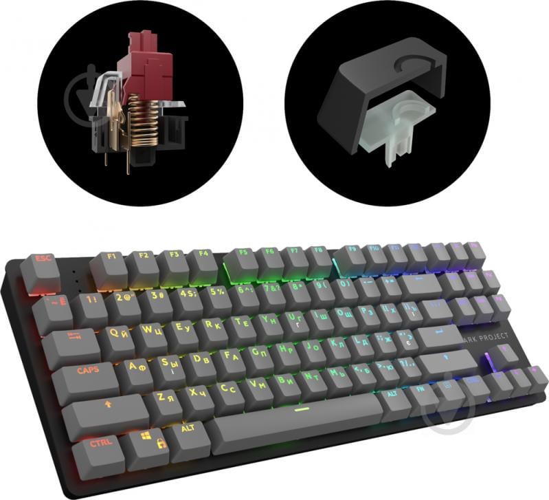 Клавиатура игровая Dark Project One KD87A ABS Gateron Mechanical Red (DPO-KD-87A-000300-GRD) - фото 6