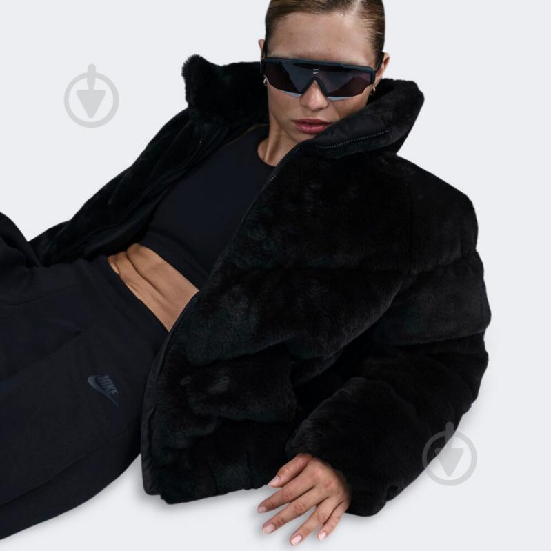 Куртка женская зимняя Nike NSSYNFL NK WPFR OS FUR JKT FV8005-010 р.XS черная - фото 6