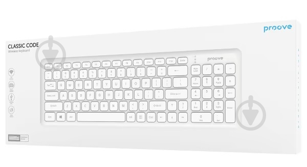 Клавиатура беспроводная Proove Classic Code (KBCD00003002) white - фото 4