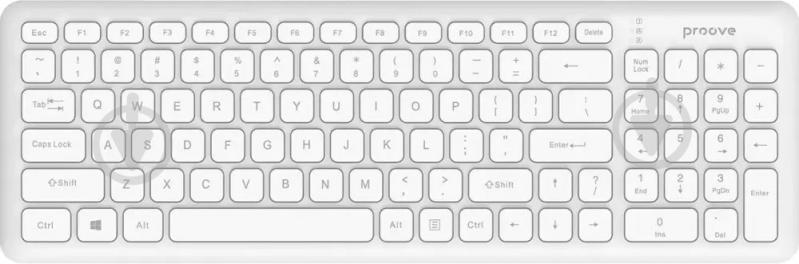 Клавиатура беспроводная Proove Classic Code (KBCD00003002) white - фото 1