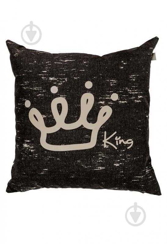 Подушка декоративная King Black 45x45 см Прованс - фото 1