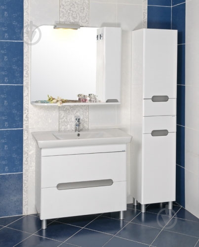 Тумба підлогова Aqua Rodos Бостон 85 з умивальником Porto 85 біла - фото 5