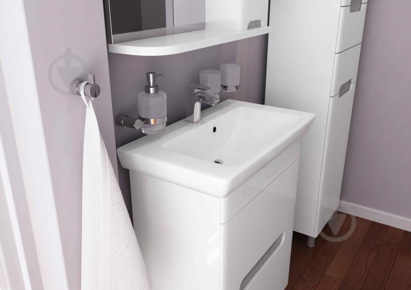 Тумба підлогова Aqua Rodos Бостон 85 з умивальником Porto 85 біла - фото 4