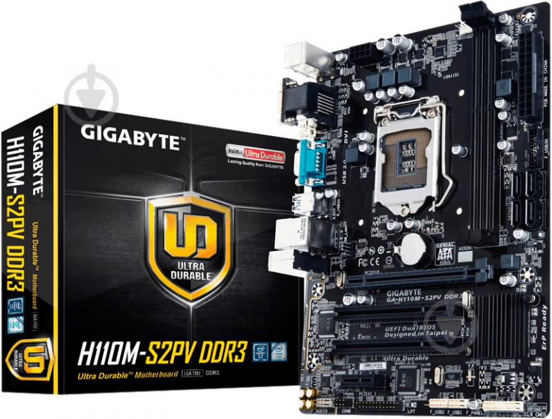 Материнська плата Gigabyte  GA-H110M-S2PV DDR3 - фото 4