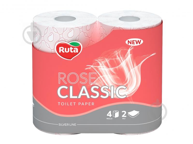 Туалетний папір Ruta Classic Rose двошаровий 4 шт. - фото 1
