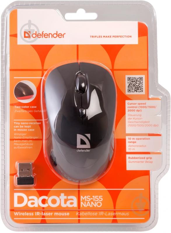 Мышь Defender Dacota Nano MS-155 (52155) black - фото 10