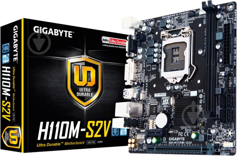 Материнська плата Gigabyte GA-H110M-S2V (Socket 1151, Intel H110, mirco ATX) - фото 4