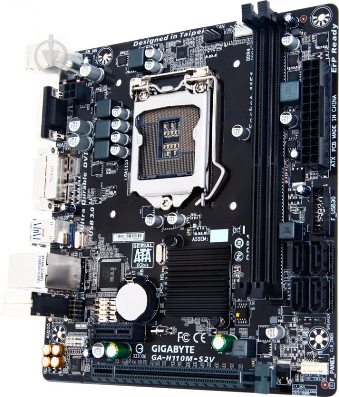 Материнська плата Gigabyte GA-H110M-S2V (Socket 1151, Intel H110, mirco ATX) - фото 2