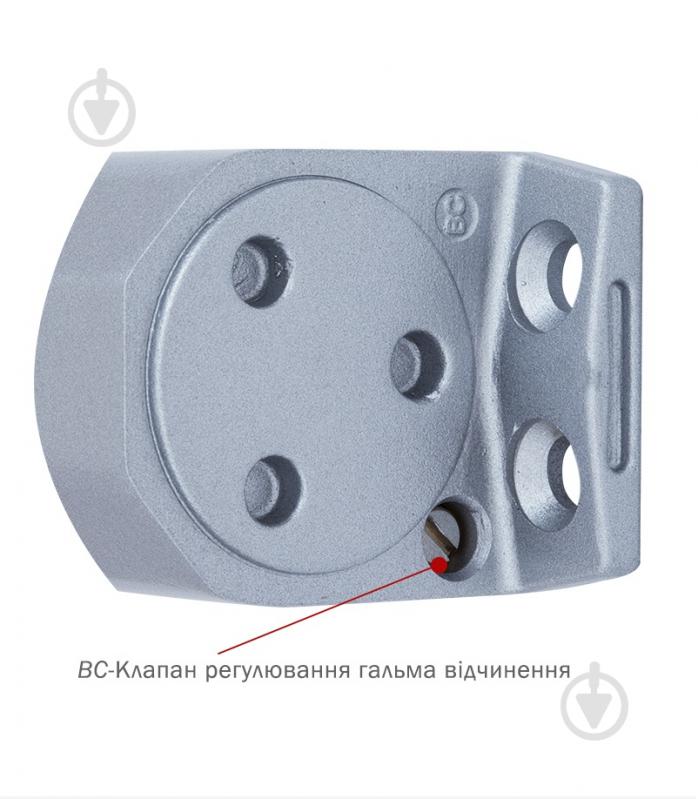 Доводчик дверной RYOBI D-2005V BC STD_ARM EN_3/4/5 с ветровым тормозом серебряный 100 кг - фото 4