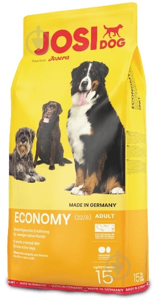 Корм для усіх порід Josera для малоактивних собак JosiDog Economy 15 кг 15 кг 15000 мл - фото 1
