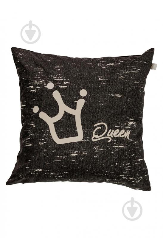 Подушка декоративная Queen Black 45x45 см Прованс - фото 1