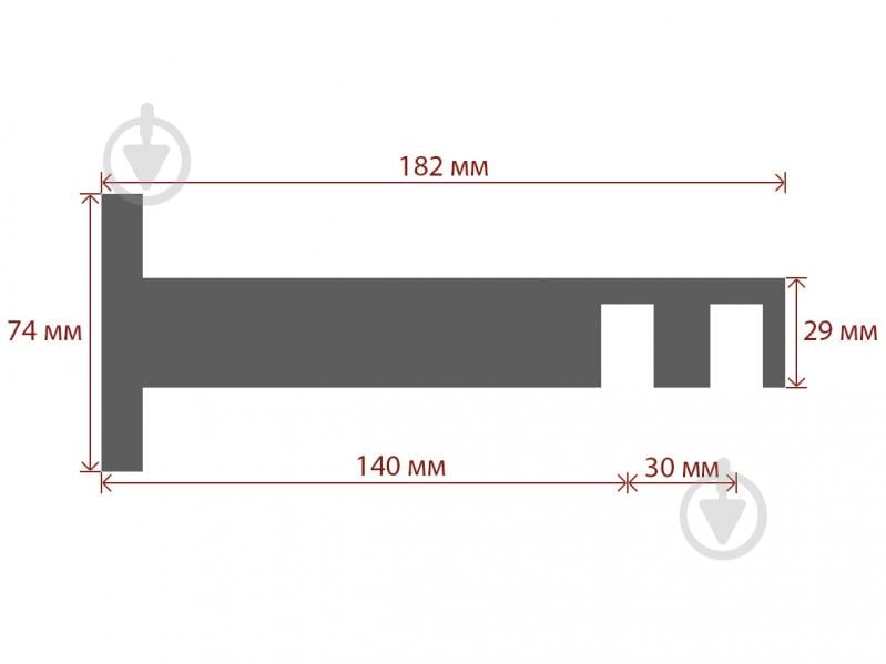 Комплект карниза Quadrum Square line двойной 17/300 см белый/черный профиль/белое окончание с белыми крючками - фото 5