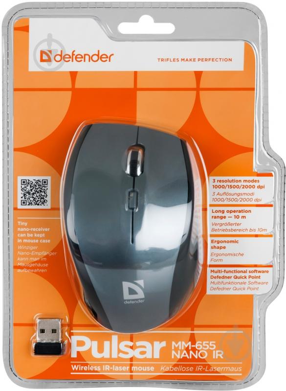 Мышь Defender Pulsar MM-655 (52655) grey - фото 7