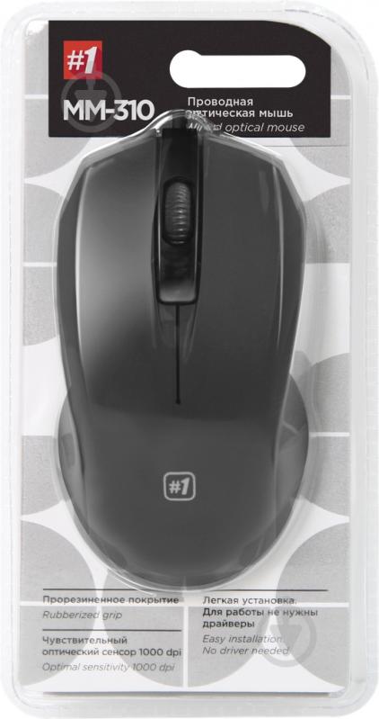Мышь Defender #1 MM-310 (52310) black - фото 5 Мышь Defender #1 MM-310 (52310) black - фото 5