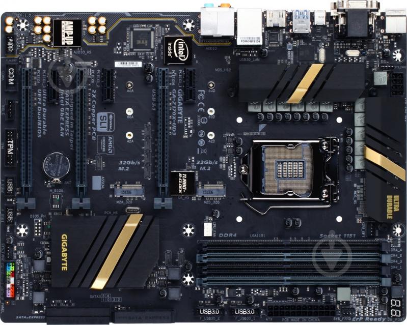 Материнська плата Gigabyte GA-Z170X-UD3 (Socket 1151, Intel Z170, ATX) - фото 1