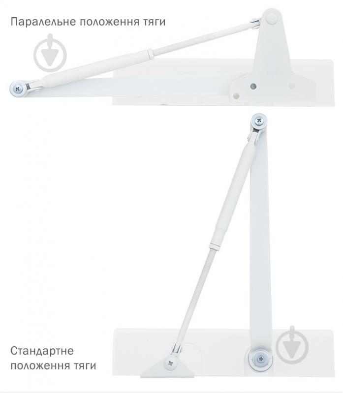 Доводчик дверний RYOBI D-2550 BC UNIV_ARM EN_1-4 з вітровим гальмом білий 80 кг - фото 7