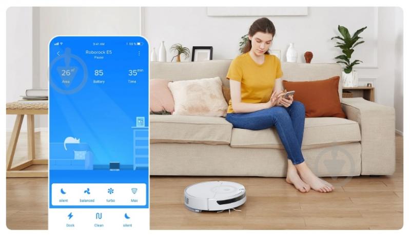 Робот-пилосос Roborock E5 Vacuum Cleaner white - фото 13 Робот-пилосос Roborock E5 Vacuum Cleaner white - фото 13