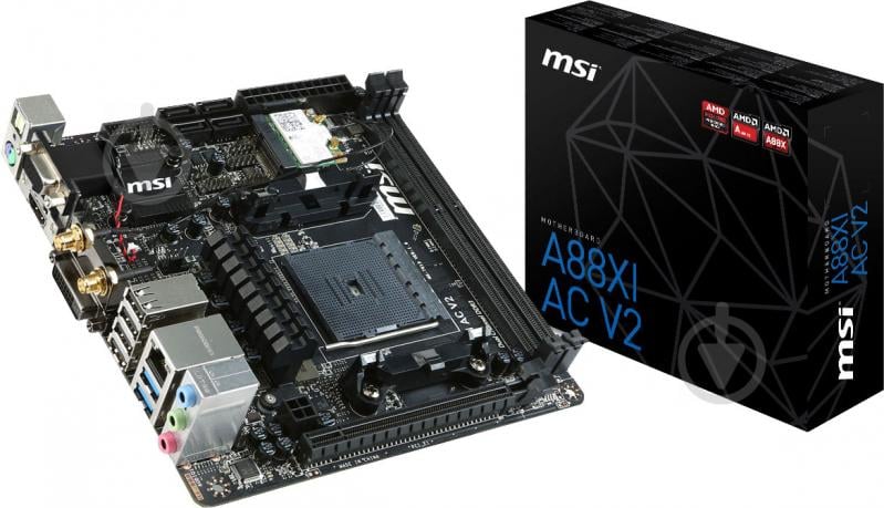 Материнська плата MSI A88XI_AC_V2 (Socket FM2+, AMD A88X, mini ITX) - фото 5