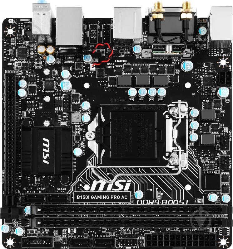 Материнская плата MSI B150I_GAMING_PRO_AC (Socket 1151, Intel B150, mini ITX) - фото 1