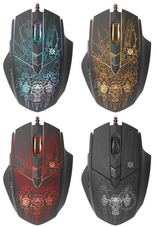 Мишка Defender Doom Fighter GM-260L (+килимок) black - фото 6 Мишка Defender Doom Fighter GM-260L (+килимок) black - фото 6