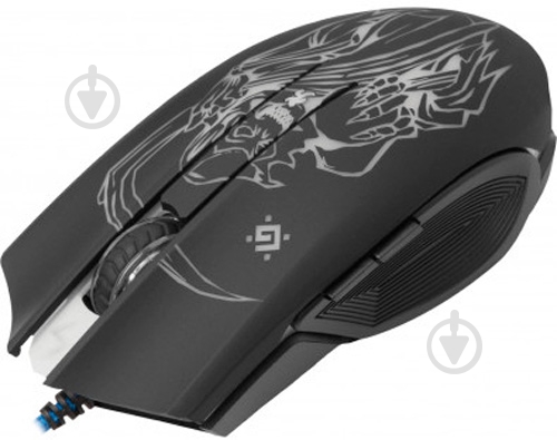 Мышка Defender Doom Ghost GM-190L (+коврик) black - фото 2