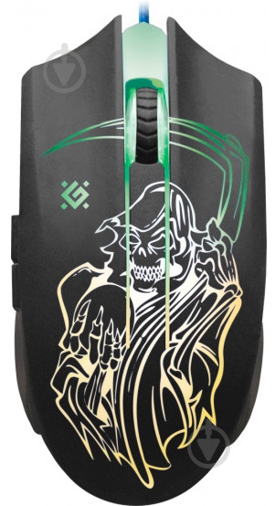 Мышка Defender Doom Ghost GM-190L (+коврик) black - фото 7