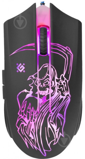 Мышка Defender Doom Ghost GM-190L (+коврик) black - фото 6
