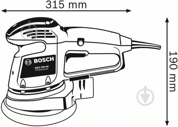 Эксцентриковая шлифмашина Bosch Professional GEX 34-150 0601372800 - фото 3