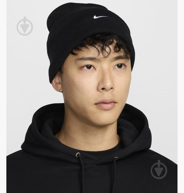 Шапка Nike U NK PEAK BEANIE TC SWSH F24 L HF0187-010 р.os черный - фото 5