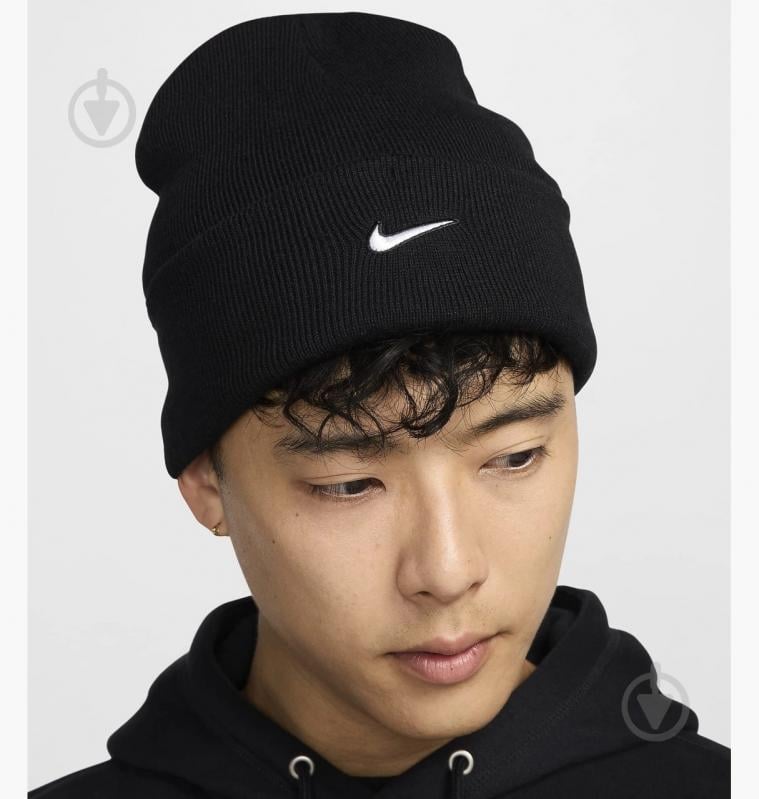 Шапка Nike U NK PEAK BEANIE TC SWSH F24 L HF0187-010 р.os черный - фото 4