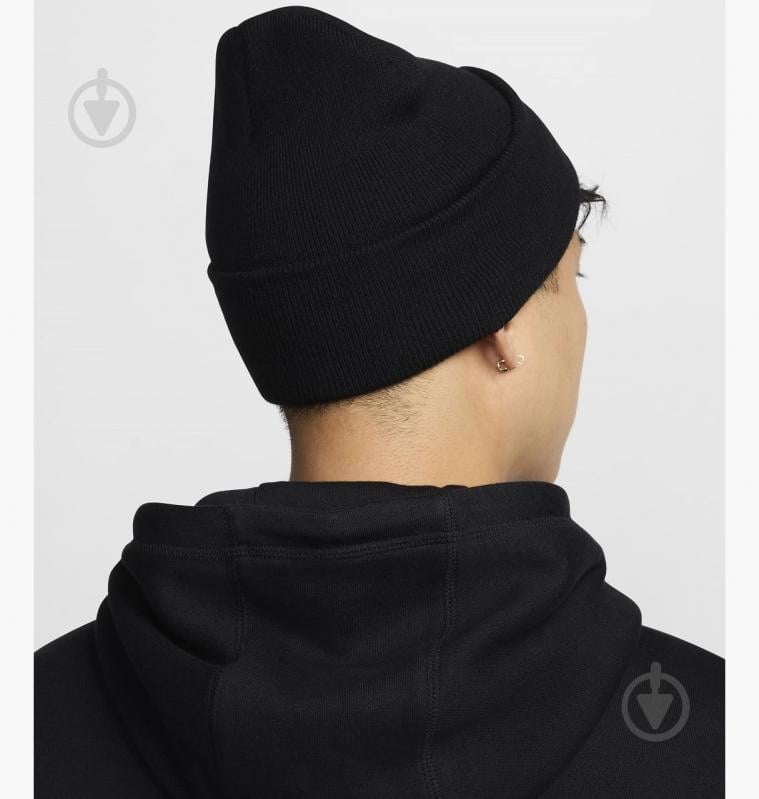 Шапка Nike U NK PEAK BEANIE TC SWSH F24 L HF0187-010 р.os черный - фото 2